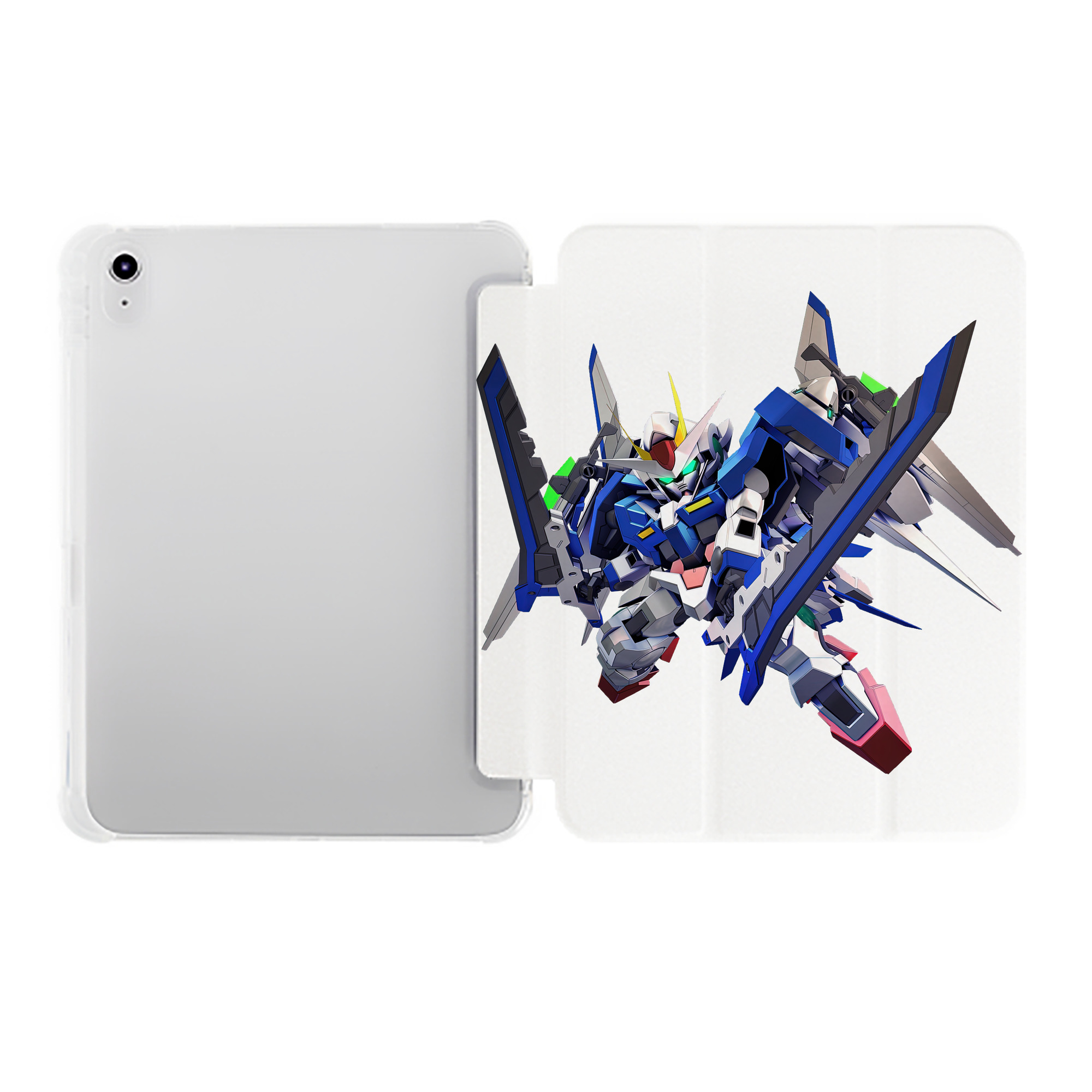 （画像用） 機動戦士ガンダム Mobile Suit Gundam IPad ケース ペン収納付き 三つ折りスタンド PUレザー×シリコン 対応機種9.5/10.5/10.9インチ